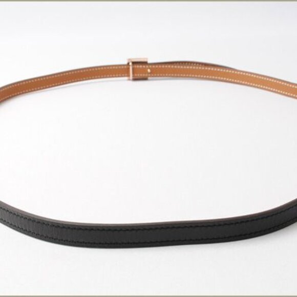 Hermes Belt Reversible Belt Irene 95 Black Brown Swift Epson Rose main image 5